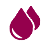 Blood droplets icon