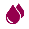 Blood droplets icon.